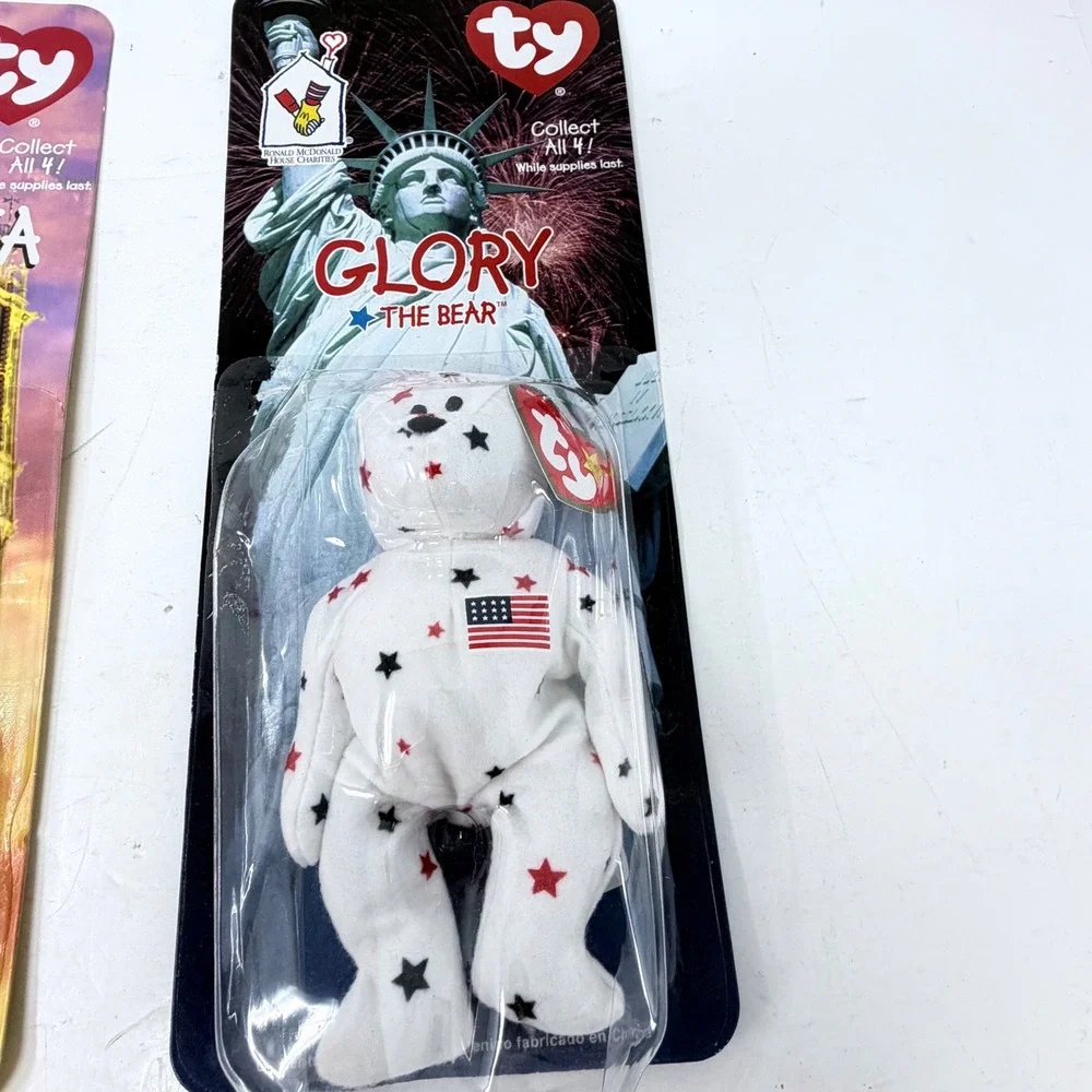 Ty Beanie Babies RMHC International Bears Lot 3 Erin Britannia Glory Carded 1999